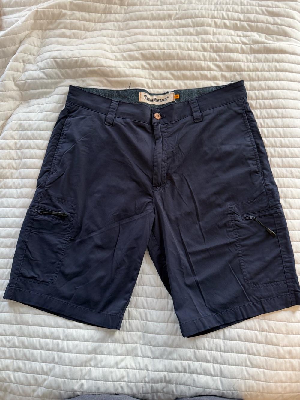 Tailor Vintage Navy Blue Cargo Shorts